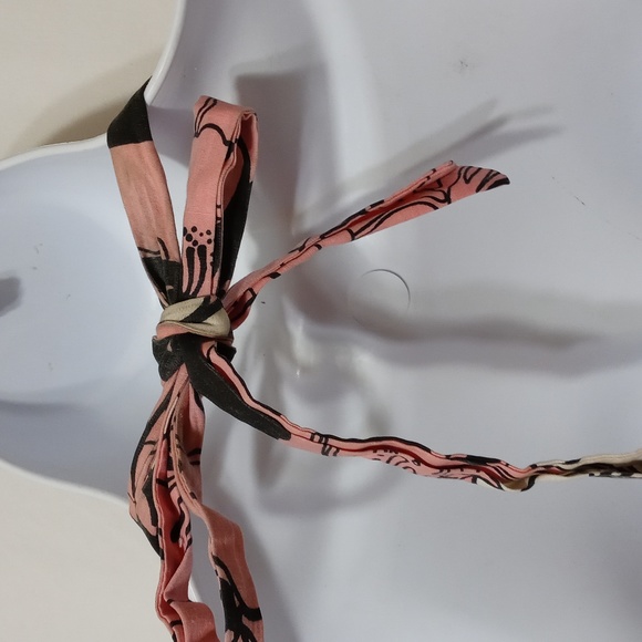 Y2K Pink Halter Dress with Hawaiian Flowers - Picture 4 of 6